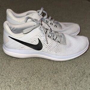 Nike White and Black Running Sneakers